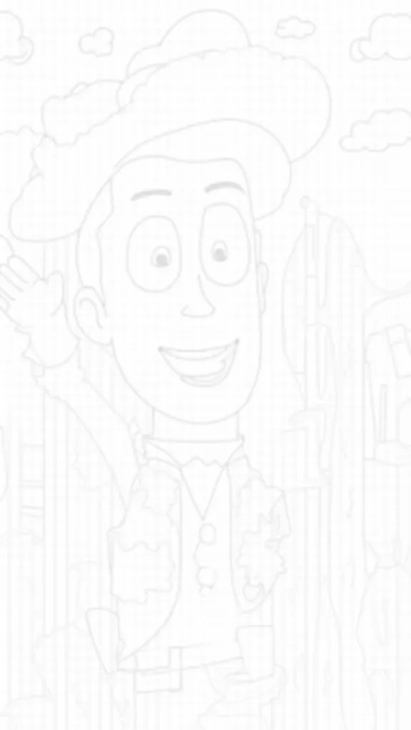 coloring page woody